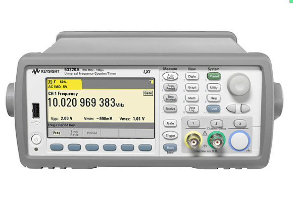 安捷倫Agilent 53220A 350 MHz 通用頻率計數(shù)器計時器，12 位秒，100 ps